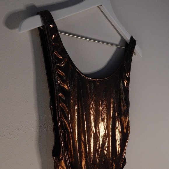 Bronze Metallic Bodysuit - Picture 3 of 5